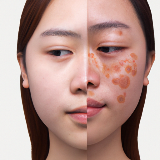 תמונת השוואה של צלקות אקנה ועור מטופל, המראה את יעילותם של טיפולים שונים.
